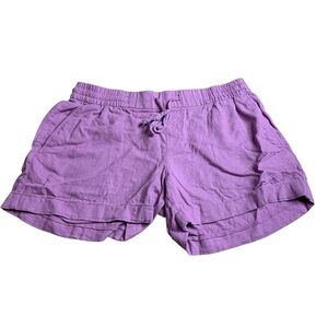 Old Navy Purple Pink Linen Blend Drawstring Shorts - M